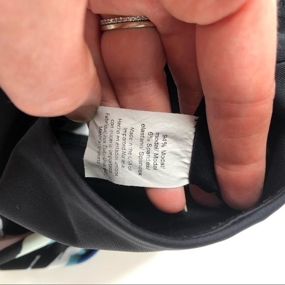 Beyond Yoga Chevron Blush Pink Blue Mint Black Watercolor Stripe Midi Leggings - Picture 12 of 15